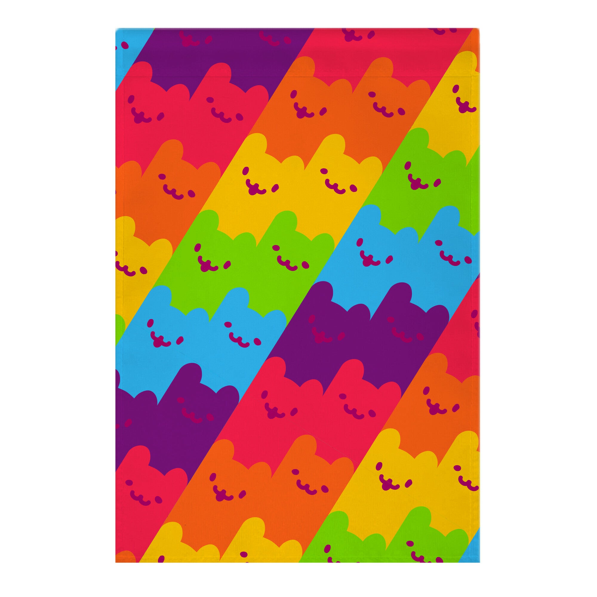 Rainbow Cats Garden Flag